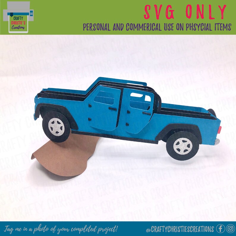 Jeep Box Card SVG jeep pop up card svg Off road truck svg ...