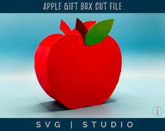 Apple Treat Box SVG – Docentencadeau, gunstdoos gesneden bestand (digitale download)