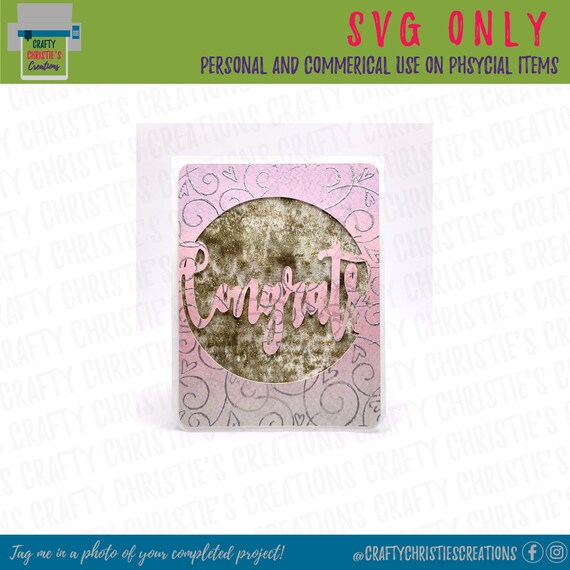 Congratulations Card Svg Congrats Card Svg Graduation Card Etsy