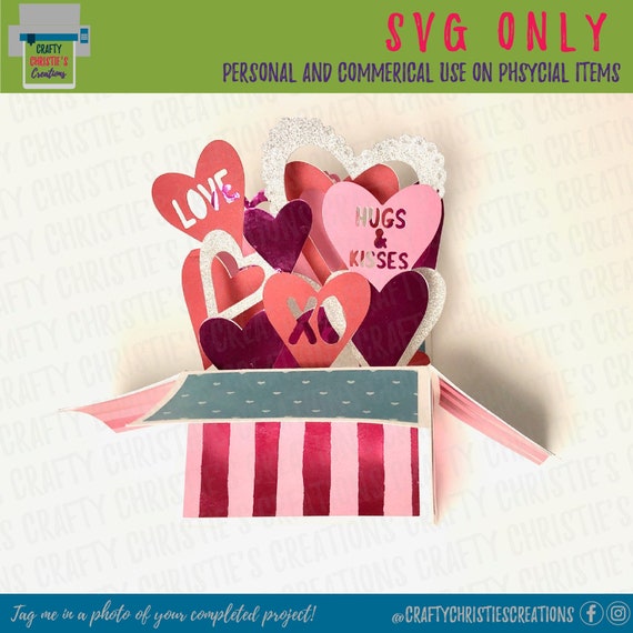 Download Heart Box Card Svg Valentine Card Svg Valentine Card Etsy