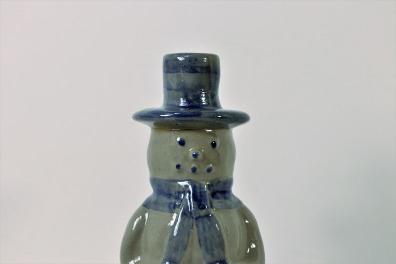 Snowman Pottery Figurine Beaumont brother Pottery Snowman | Etsy