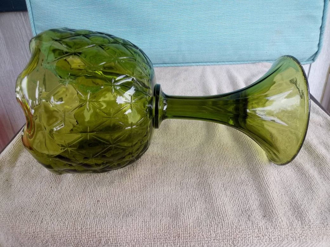Green Compote Dish Vintage Green Candy Dish Green Duette Etsy