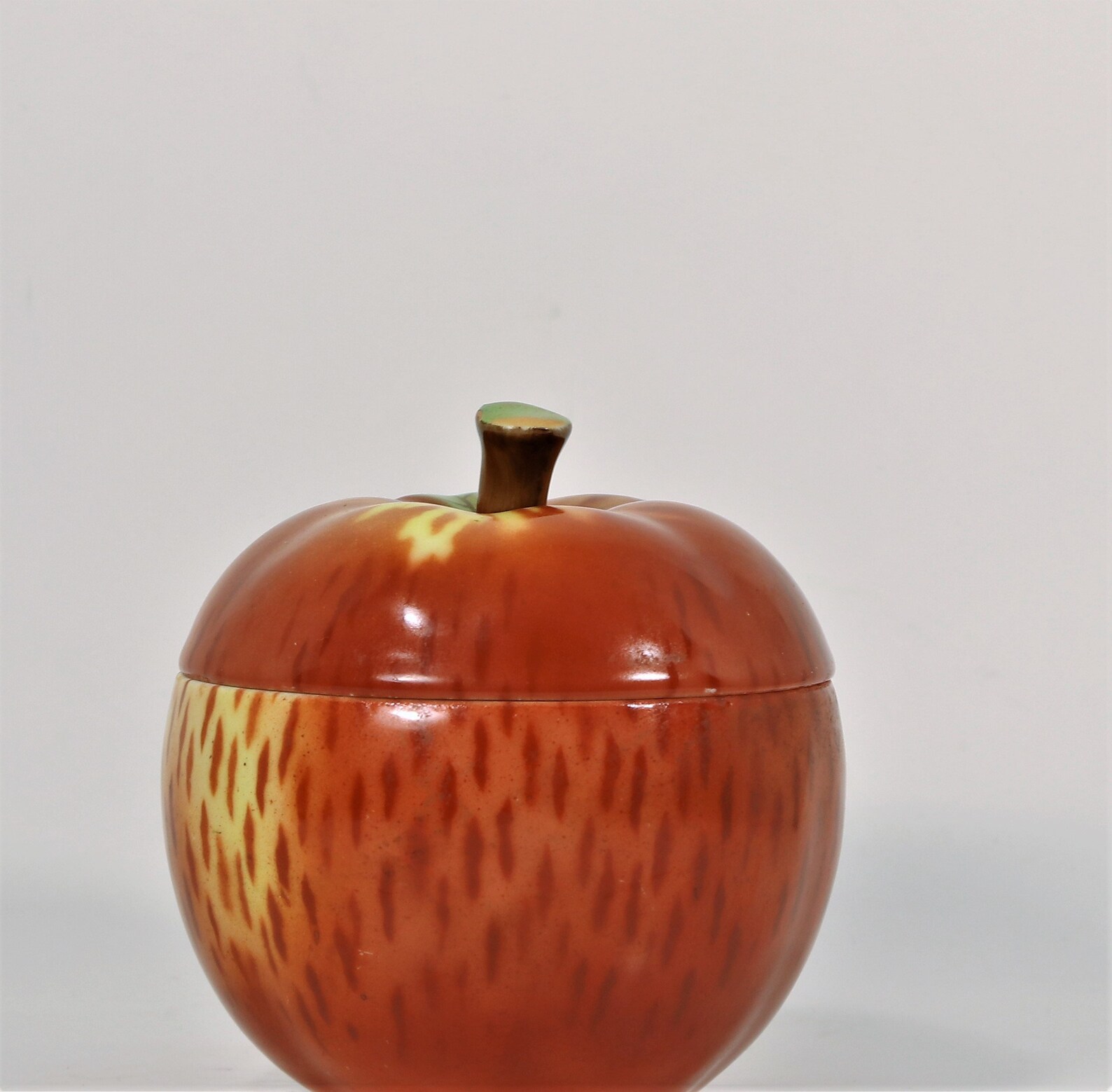 Apple Sugar Bowl Vintage Apple Candy Dish Ceramic Lidded Etsy