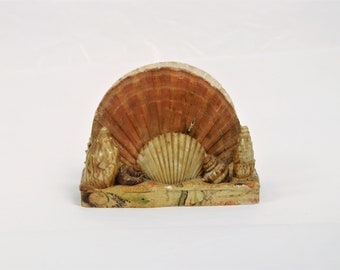 Shell Napkin/Letter Holder: Beach House Nautical Decor