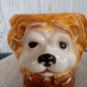 Succulent Planter, Lion Planter, Cute Brown Lion Planter, Baby Room Decor, Succulent Lion Pot, Office Decor Planter,