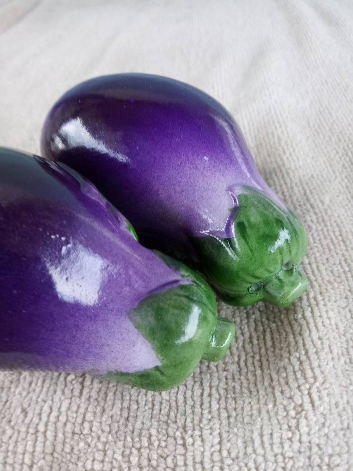 Eggplant Salt and Pepper Vintage Salt and Pepper Set Etsy