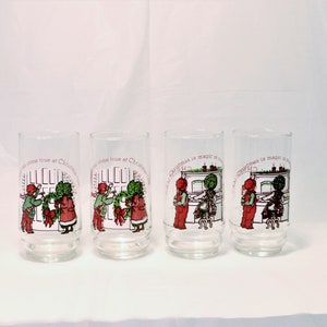 Holly Hobbie tumblers, Vintage Holly Hobbie Glassware, Holly Hobbie and Bobby Tumblers, Christmas Holly Hobbie and Coke-Cola Tumblers,