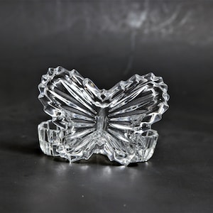Trinket Box, Clear Glass Butterfly Trinket Dish, Crystal Butterfly, Trinket Box, Gift Box, Keepsake Box,