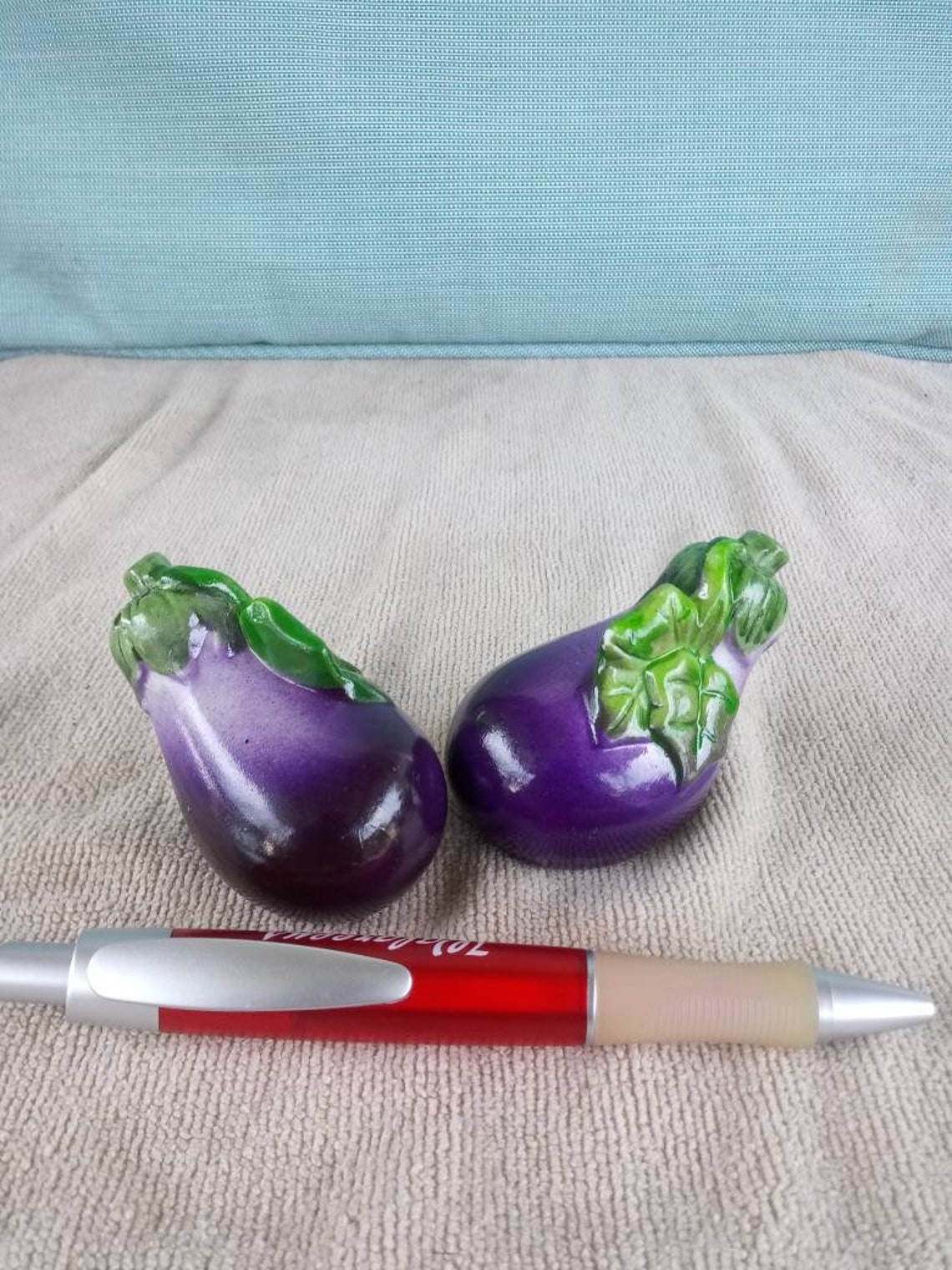 Eggplant Salt and Pepper Vintage Salt and Pepper Set Etsy