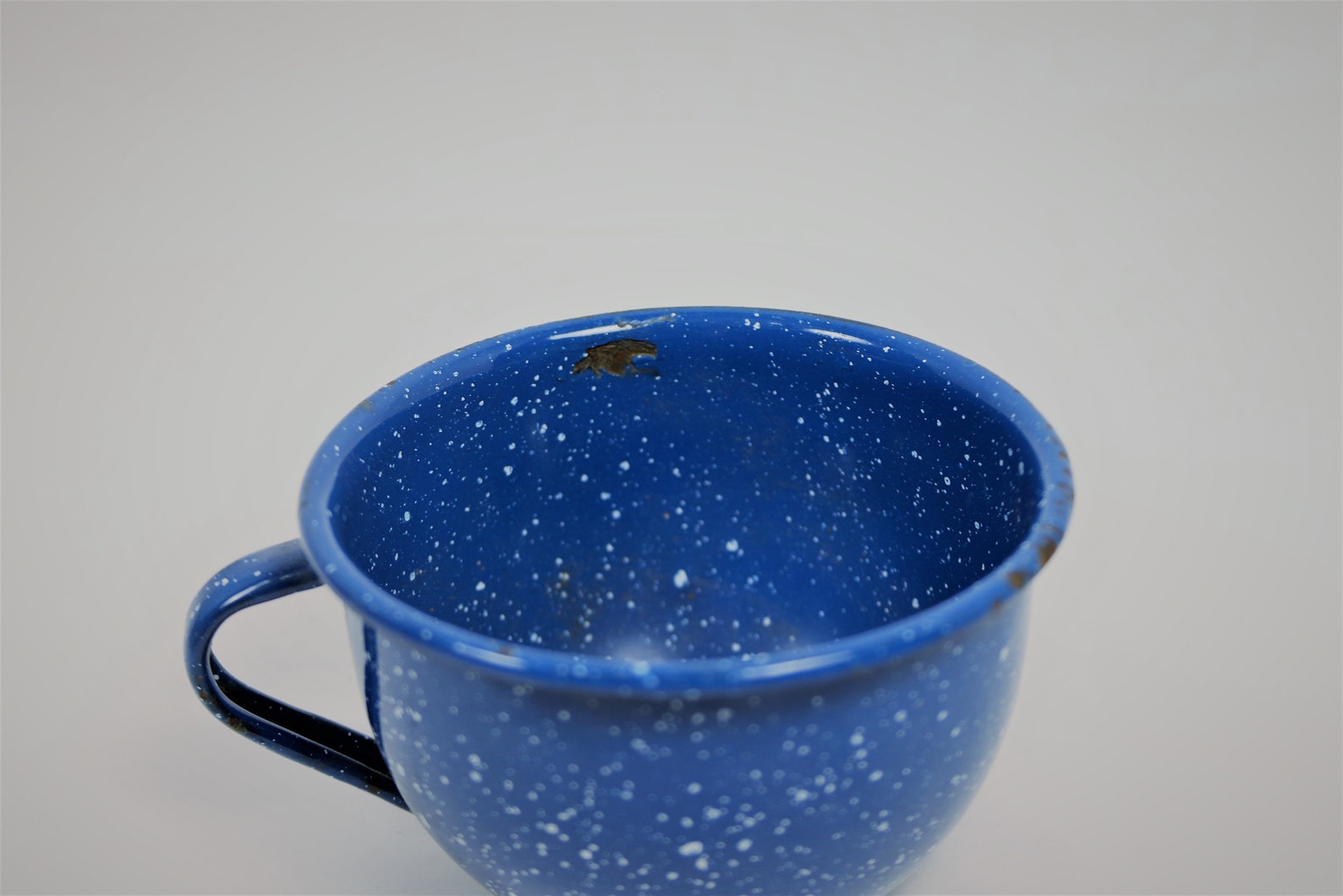 Blue Speckled Metal Mug enamel Camping Mugs Enamelware Etsy