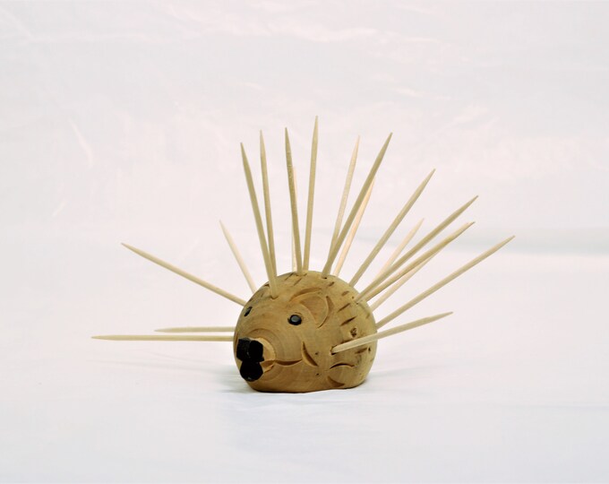 Porcupine Toothpick Holder Hedgehog Toothpick Holder Wooden Etsy