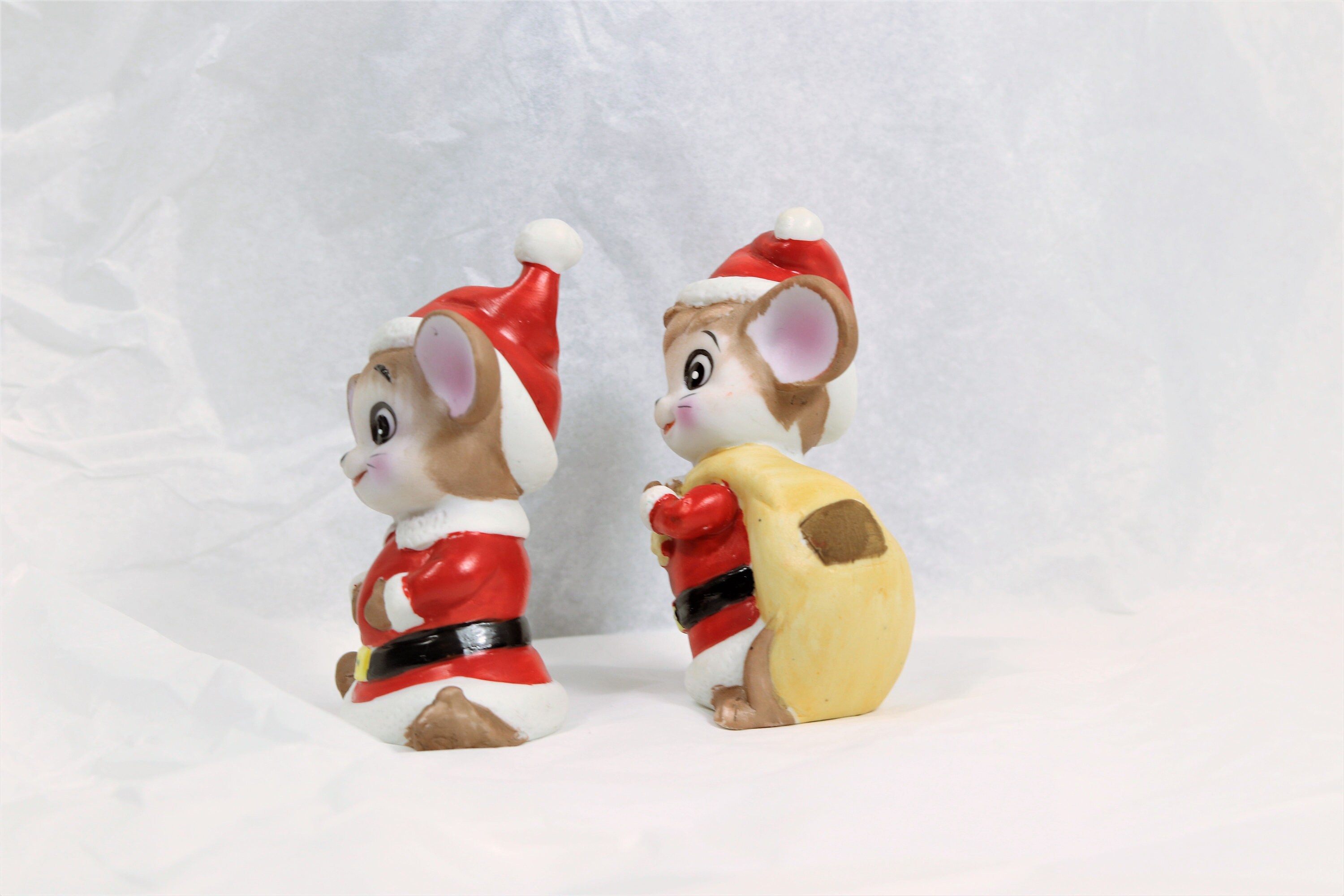 Christmas Mice figurine Mouse Christmas Ornaments Vintage Etsy