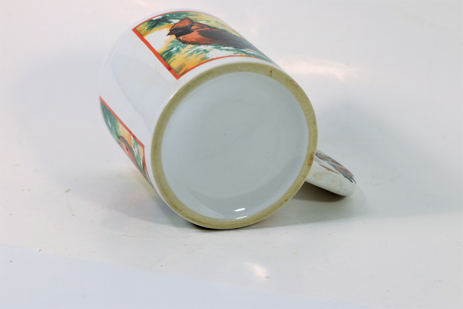 Redbird Coffee Mug Cardinal Bird Coffee Mug Santa Handle Etsy