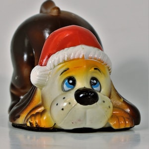 Basset Hound Figurine,  Dog Christmas Figurine, Dotson Dog Figurine, Plastic Dog Figurine, Puppy Dog Figurine,