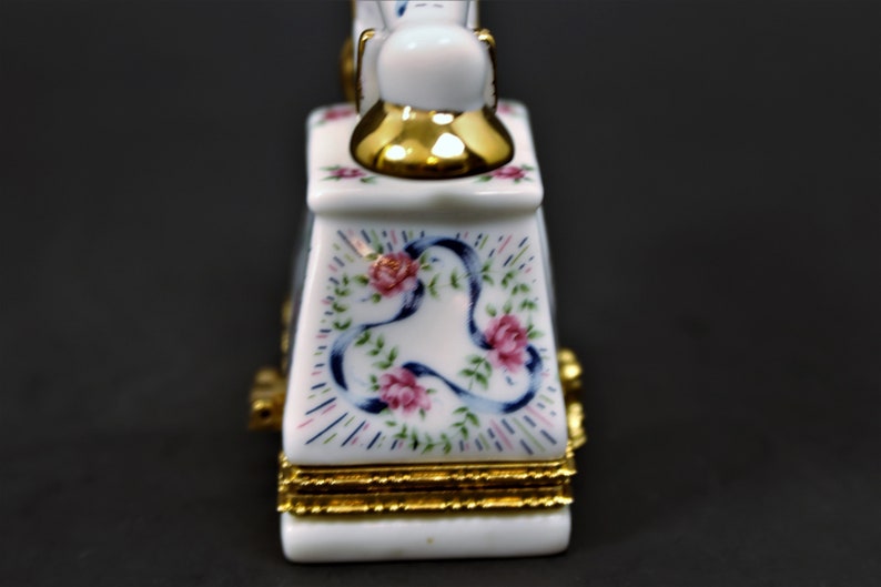 Earring Gift Box Mini Ceramic Jewelry Box Desk Accessories Hinged Gift Box Porcelain Ring Box Lefton Hinged Trinket Box