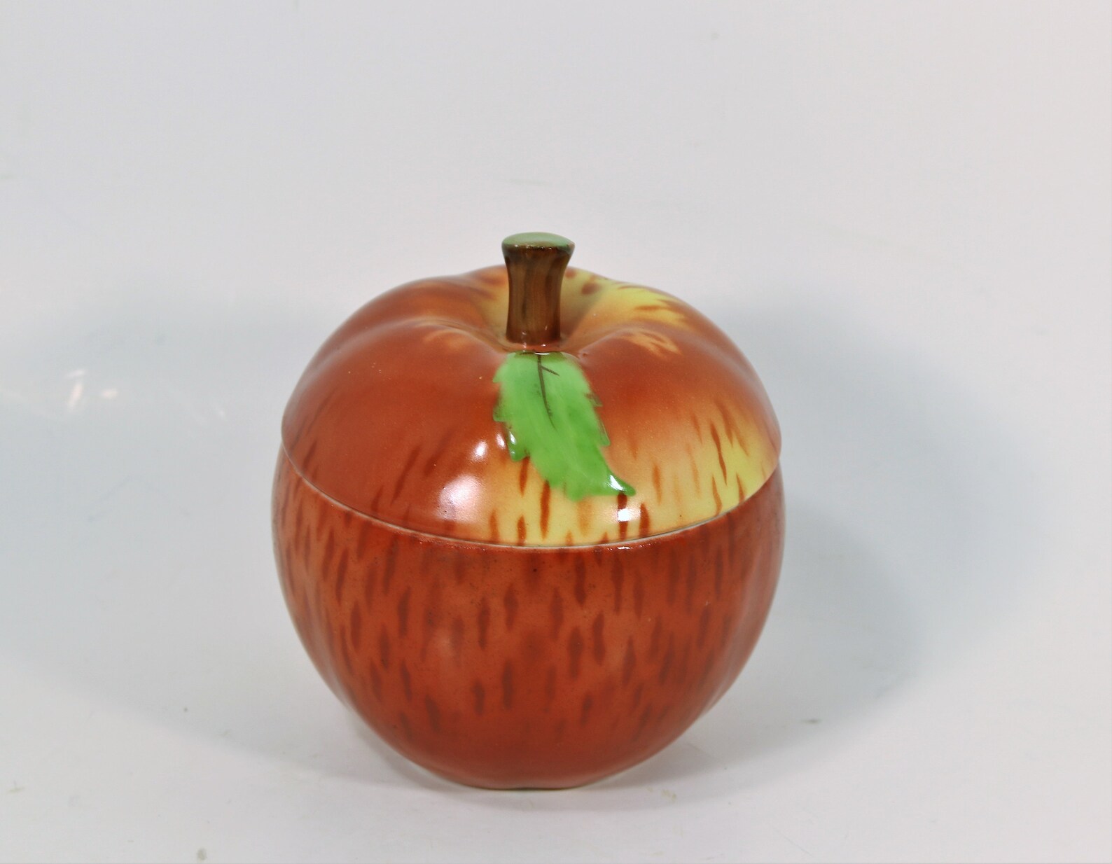 Apple Sugar Bowl Vintage Apple Candy Dish Ceramic Lidded Etsy
