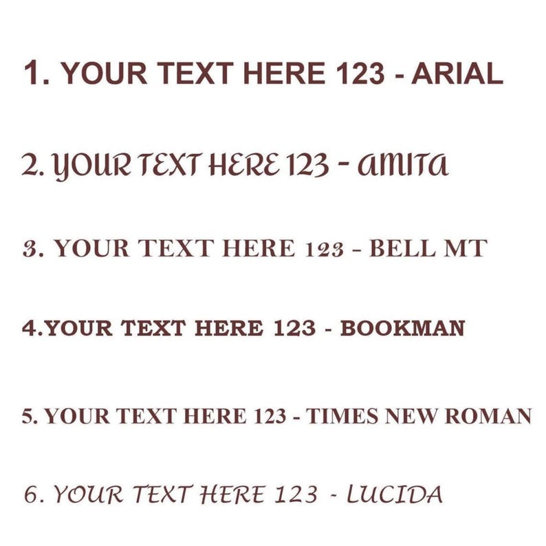 Text for engraving