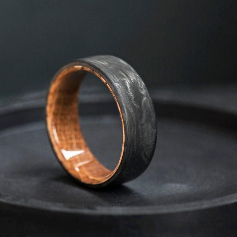 This ring is amazing engagement or wedding ring. You can gift it to your men as a birthday present. A seductive carbon ring not only for men but for women, too. 
It is sutable for partner ring, friendship ring or anniversary celebrations.