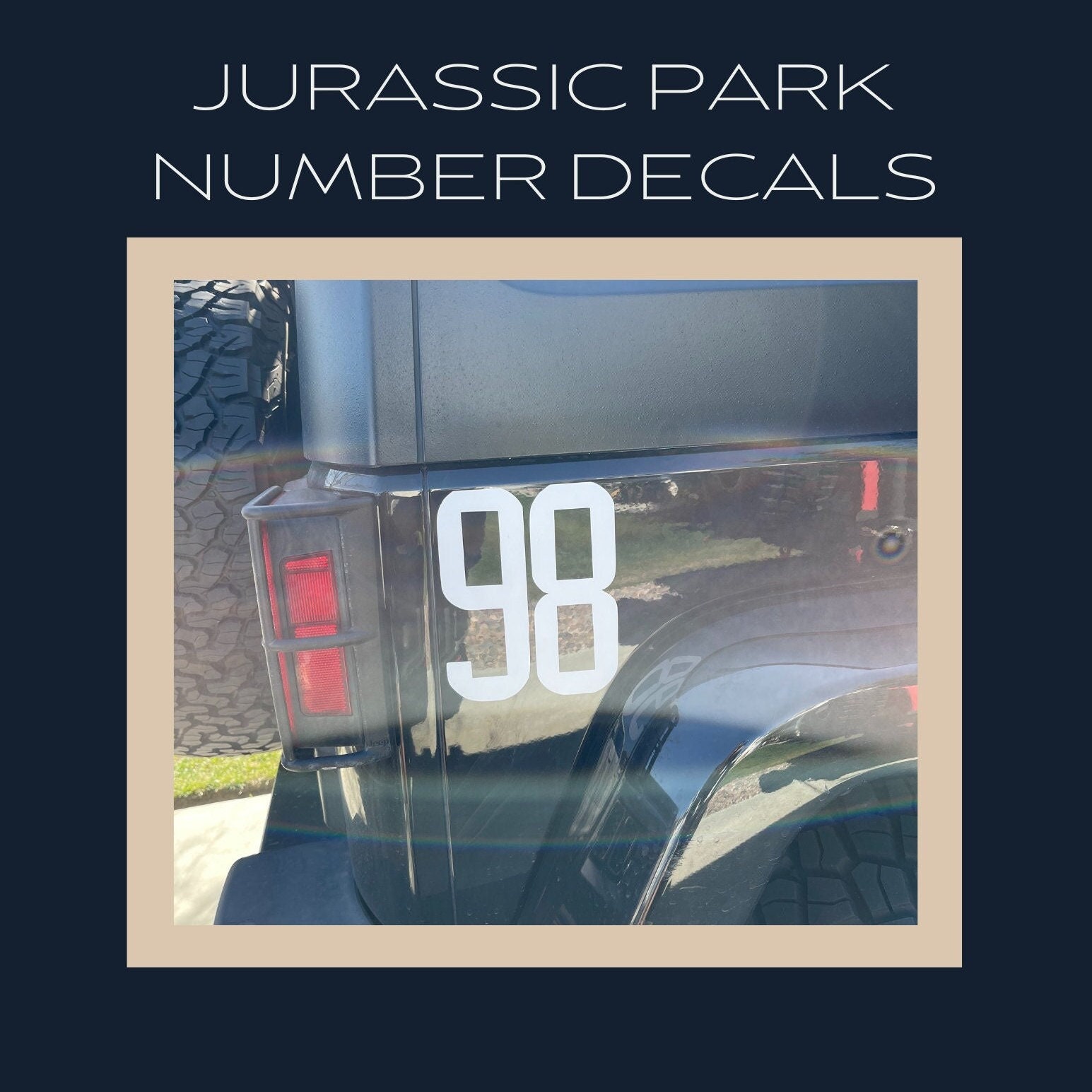 Jurassic World Hood Decal, Door Stickers, USDM Large Movie Prop Jurassic  Park, Dinosaurs, T-rex Birthday Gift, Jeep, Wall Decor 