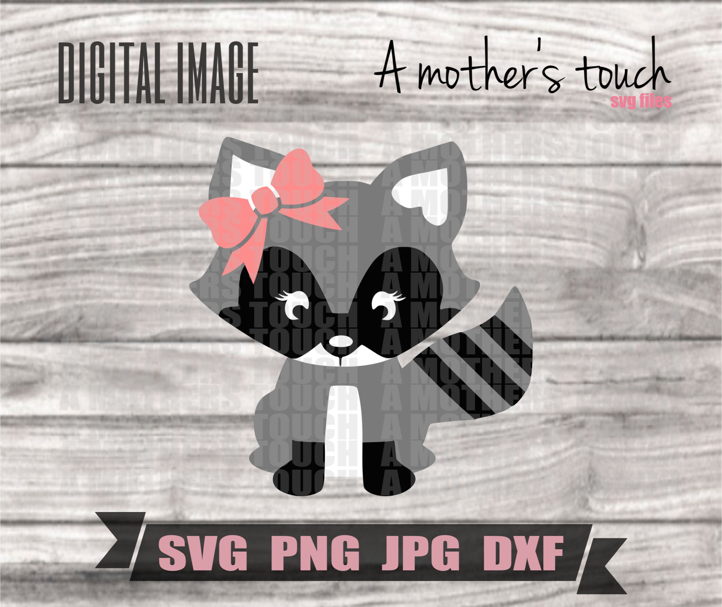 Download Baby Girl Raccoon Svg Dxf Etsy