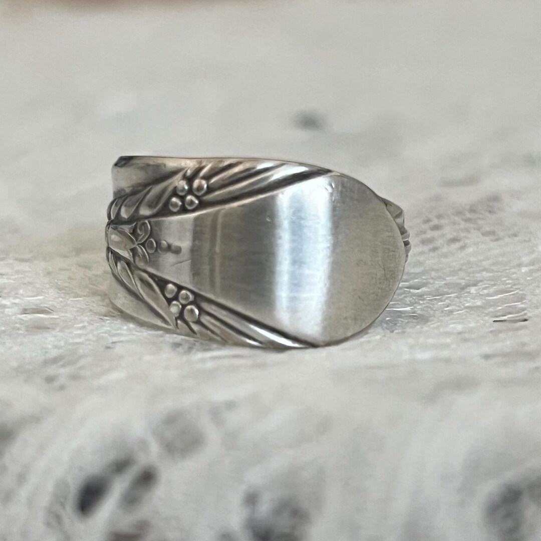 Spoon Ring | Vintage Silverware Jewelry | Size 7 1/2 | Handcrafted ...