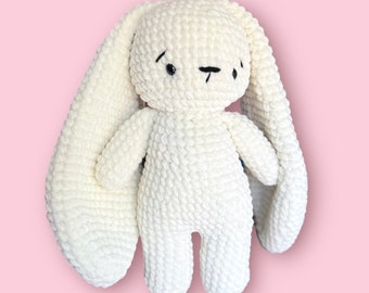 Handmade Crochet Extra Large Velvet Super Soft Bunny Plushie Cute Rabbit Stuffed Animal