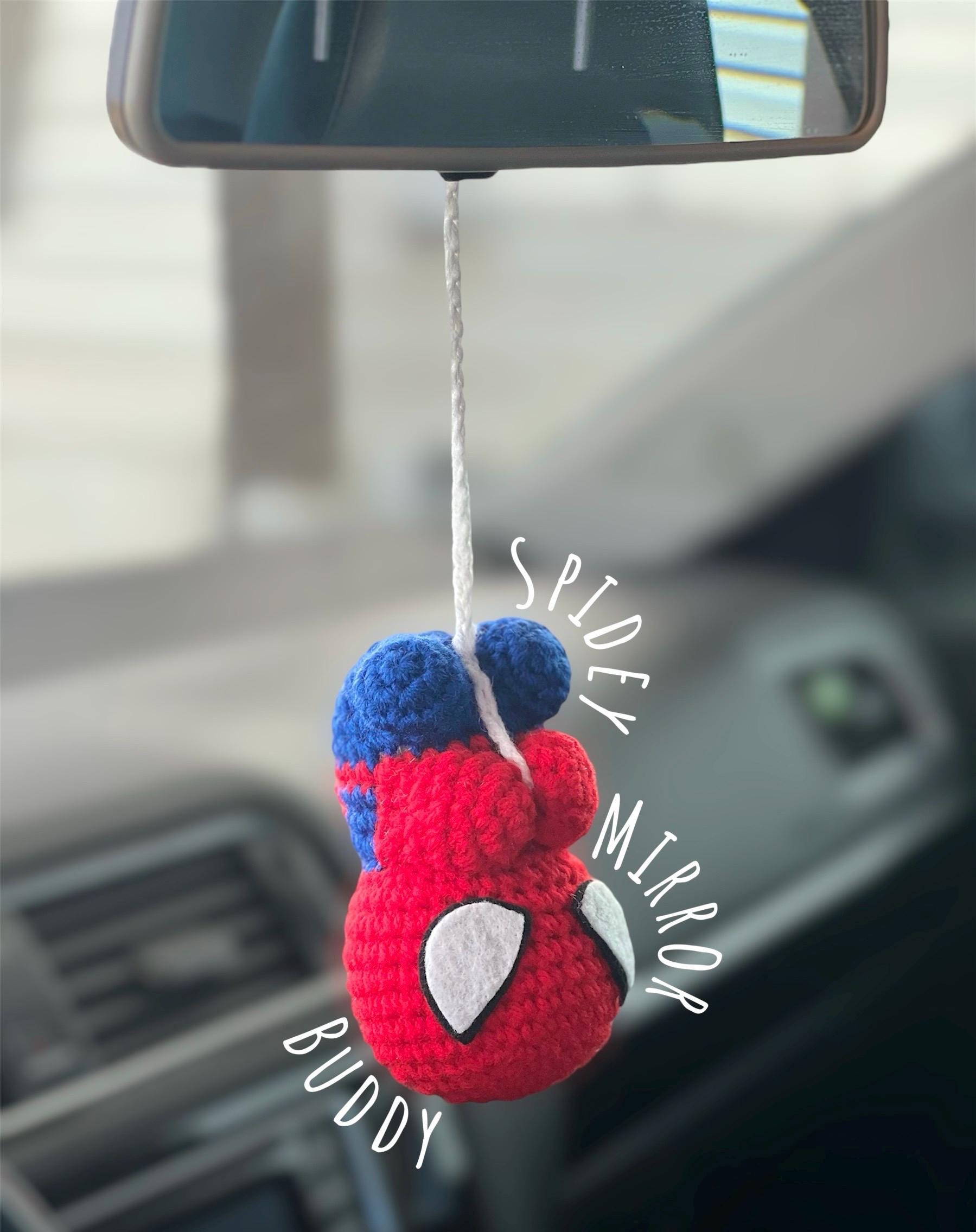 thumbnail image 2 of Car Hanging Handmade Crochet Daisy - 16.5-inch Rear View Mirror Charm Decor Crochet Car Hanging 2 of 12