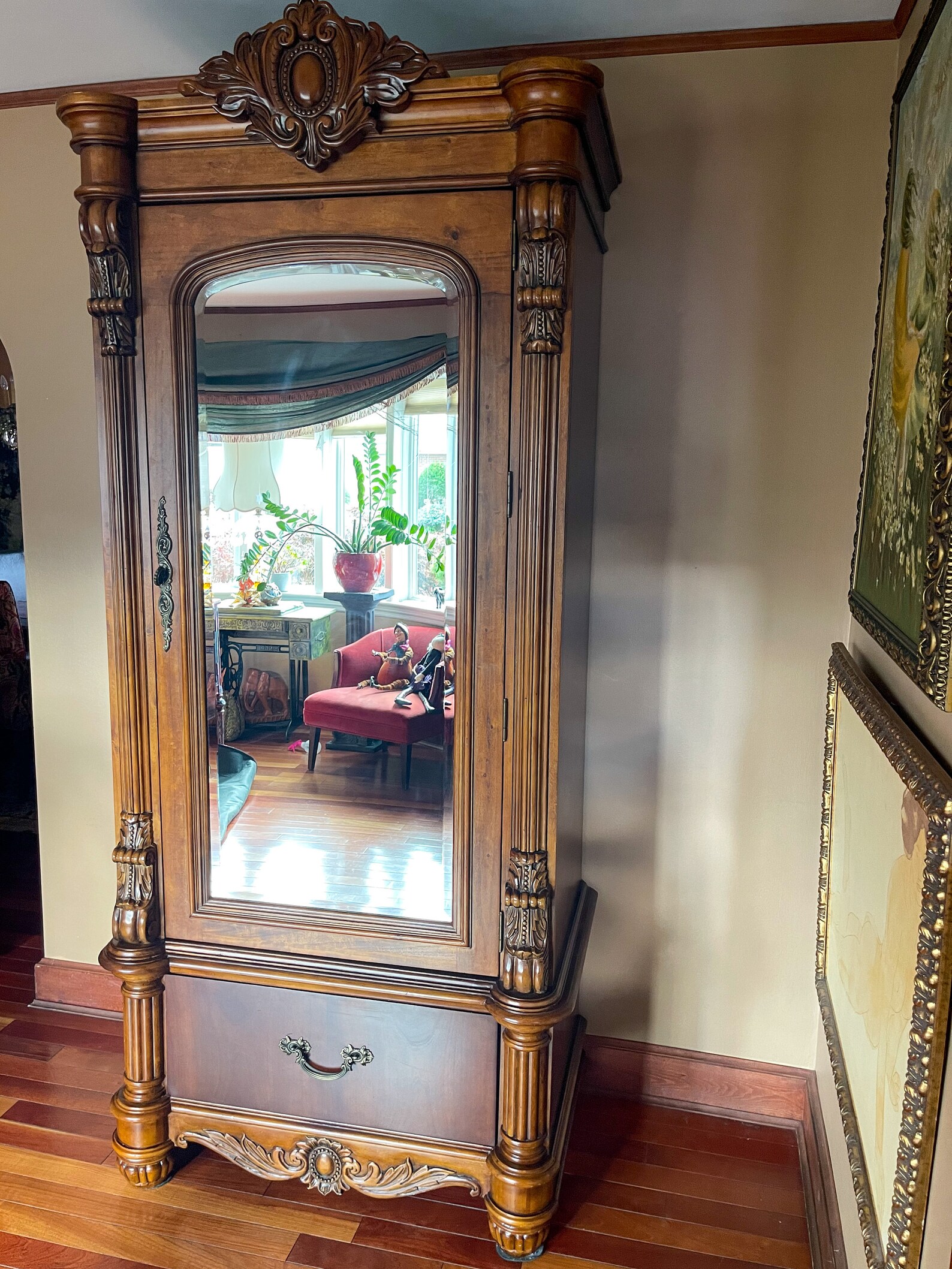 Vintage Wardrobe Armoire by Pulaski Furniture With Beveled Etsy