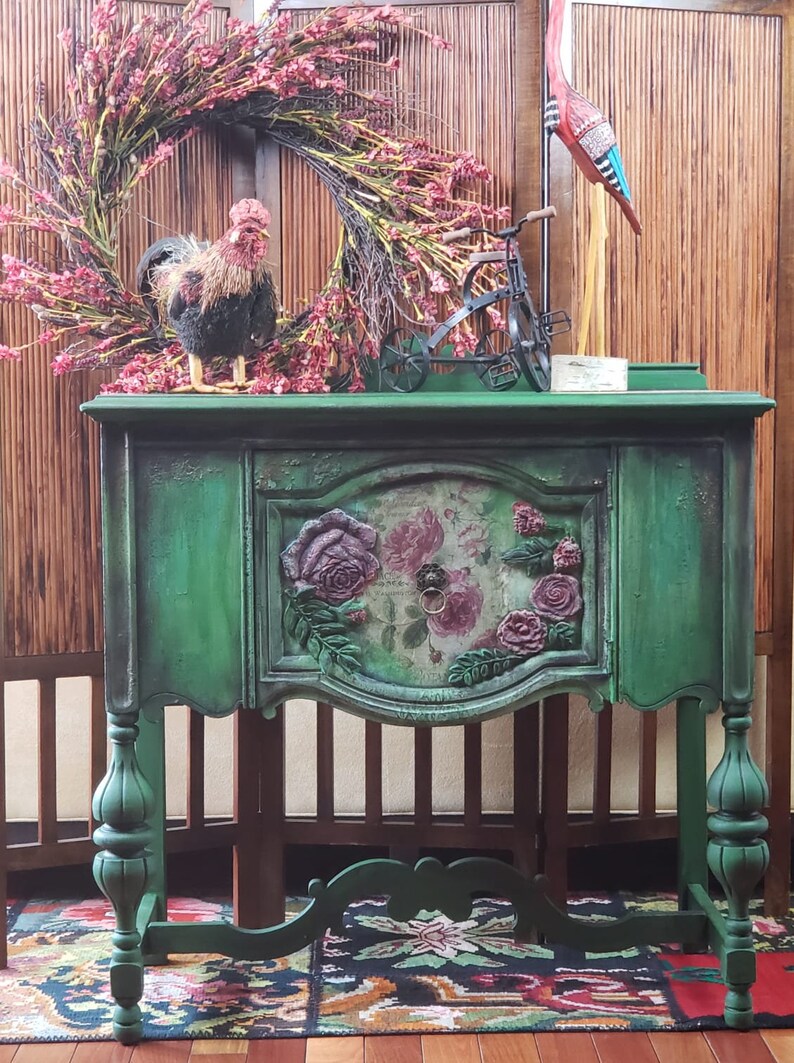 Vintage pintado gitano Buffet-Credenza-Entrada Aparador Boho | Etsy