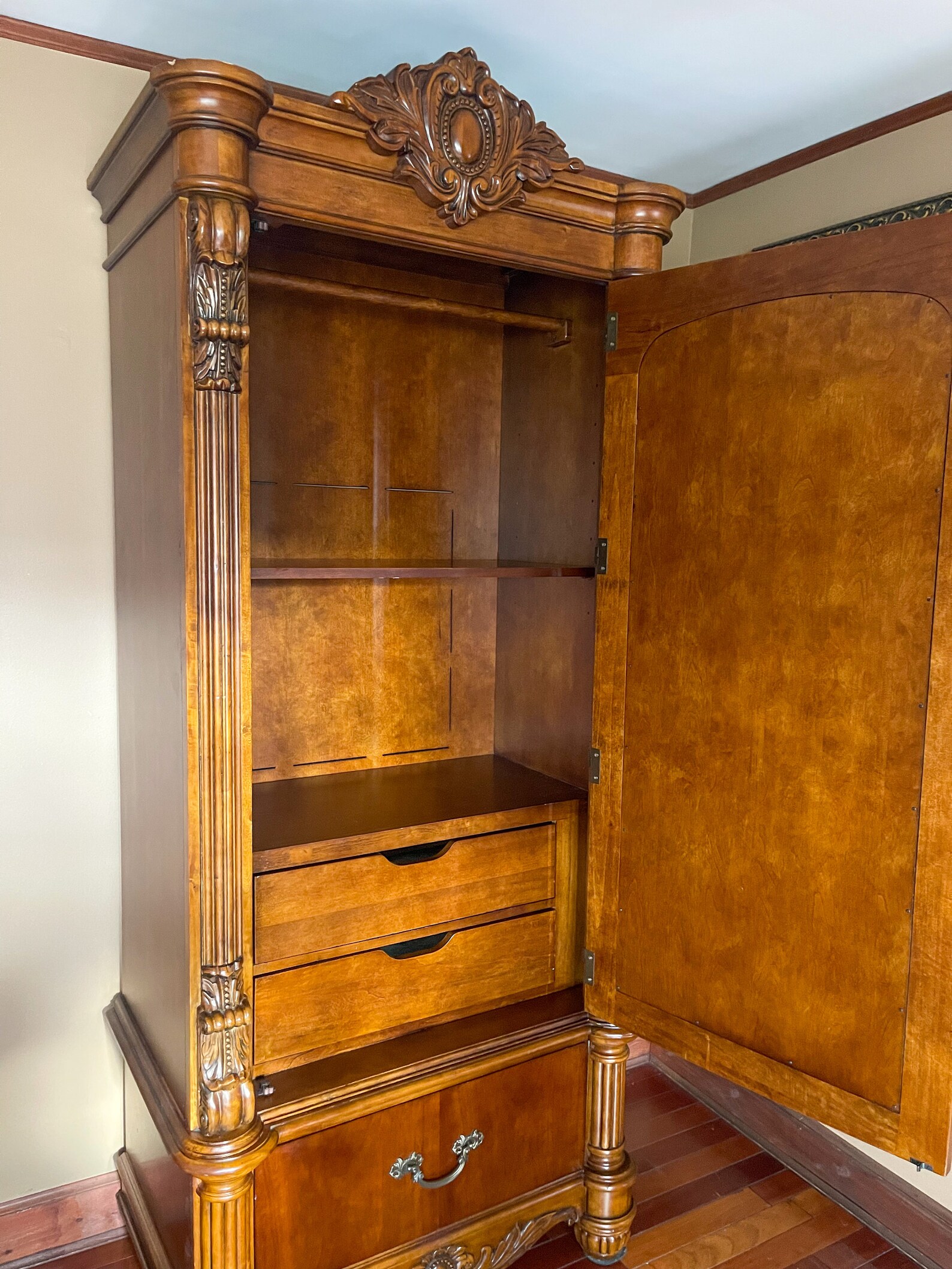 Vintage Wardrobe Armoire by Pulaski Furniture With Beveled Etsy