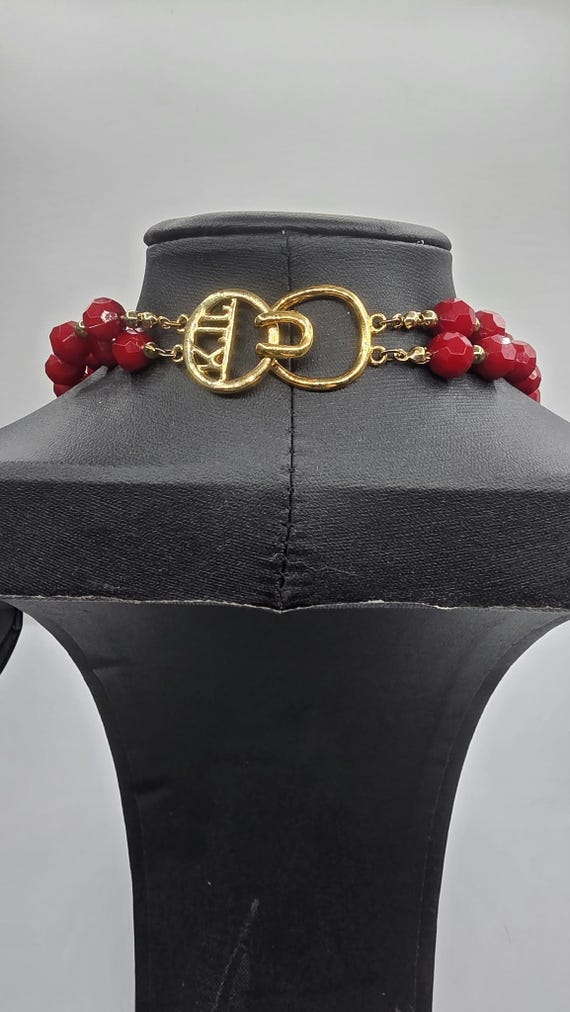 Original 2000s Kenneth Jay Lane KJL Red Double St… - image 6