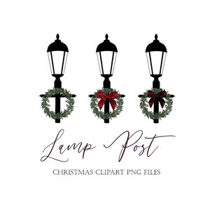Kerst clipart, kerst lamp post clipart, Kerst vakantie PNG clipart, vakantie winter illustraties, Kerstmis PNG, groen lamp post