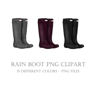 Fall Fashion Clip Art, Fashion Illustration, Fall Clipart PNG, Rainboot Clip Art, Rainboots Clipart, Rain Boots PNG, Digital Clip art