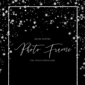 Glitter Photo Overlay, Silver Christmas Card Design, Silver Texture Background, Photoshop Overlay, Silver Glitter Photo Overlay