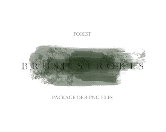 Brush Stroke Clipart - Green Paint Brush Stroke Clip art - Paint Brush PNG - Brush Stroke Clip art Pack