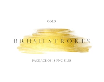 Pintura de oro pincel Trazo Clipart, Gold Foil Clip art, Pincel de pintura de oro, Acuarela dorada Pincel Pincel Trazos Clipart, Oro Metallic Clipart