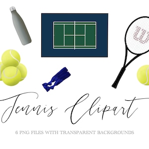 Clipart de tênis - Clipart de tênis PNG - Clipart de tênis - Clipart de raquete de tênis - PNG de raquete - Clipart de equipamento de tênis - Raquete de tênis