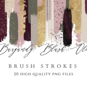Burgundy Blush Olive Brush Stroke Png, Burgundy Blush Olive Brush Png, Burgundy Clipart, Gold Clipart, Burgundy Brushstrokes, Brush Clipart
