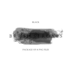 Brush Stroke Clipart - Black Paint Brush Stroke Clip art - Paint Brush PNG - Brush Stroke Clip art Pack