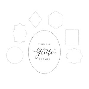 Silver Glitter Frames Clipart, Silver Glitter Frames, Glitter Frame Clip Art, Silver PNG Frame, Glitter Frame