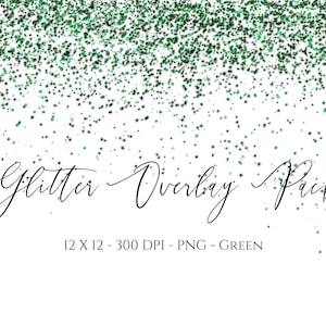 Glitter Photo Overlay, Green Glitter Background, Golden Texture Background, Photoshop Overlay, Green Glitter Photo Overlay