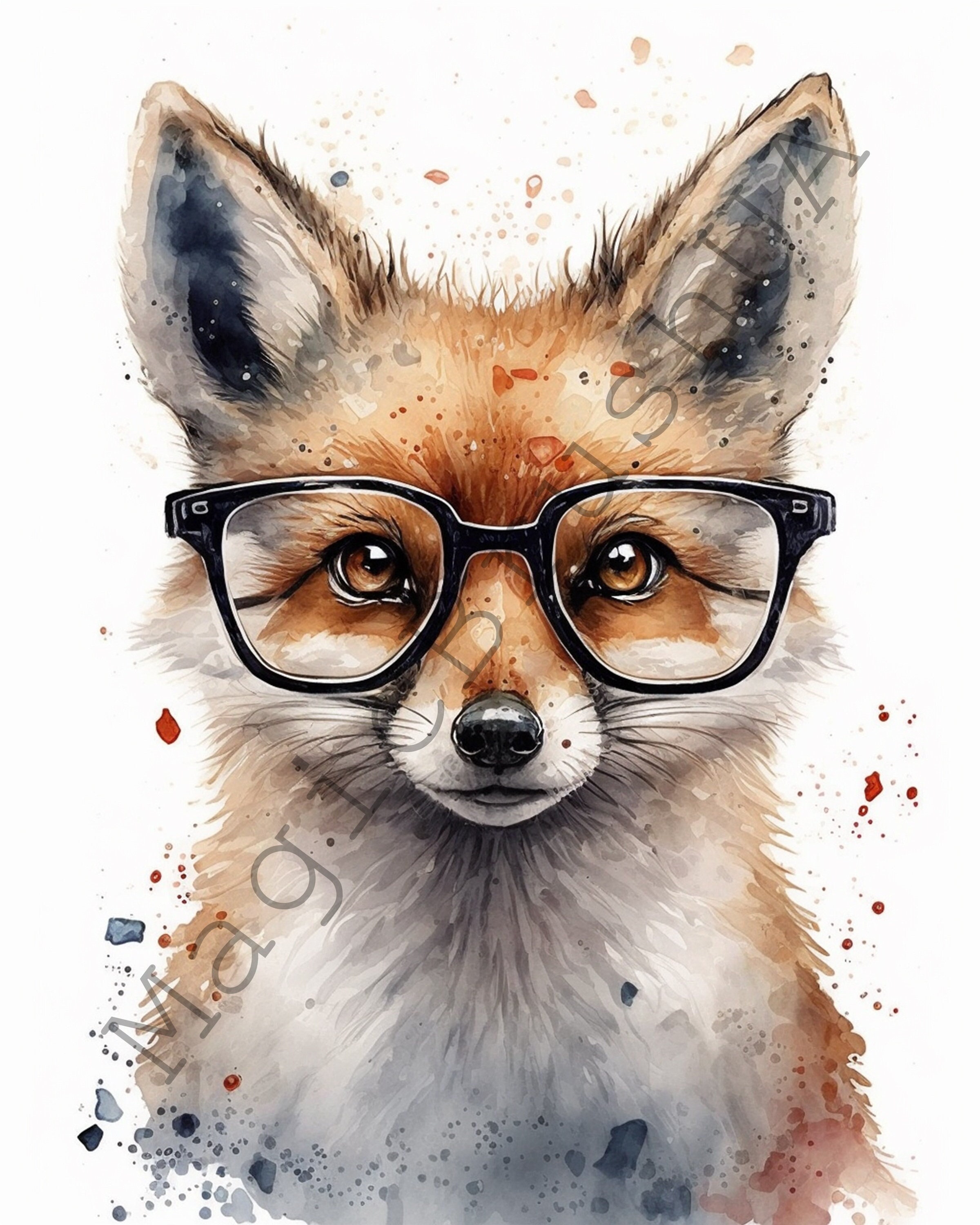Fox with best sale glasses