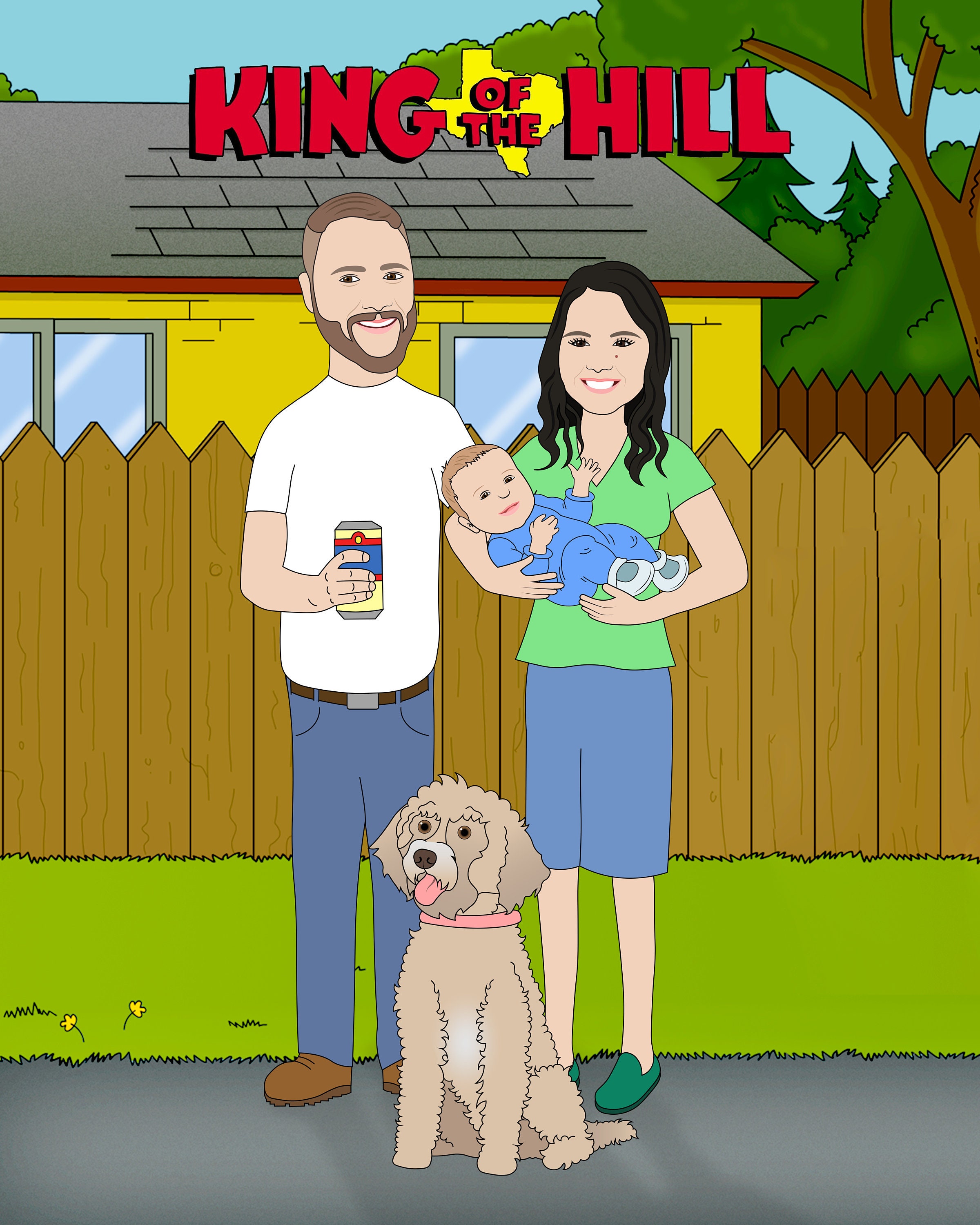 Custom King of the Hill Family Portrait King of the Hill 