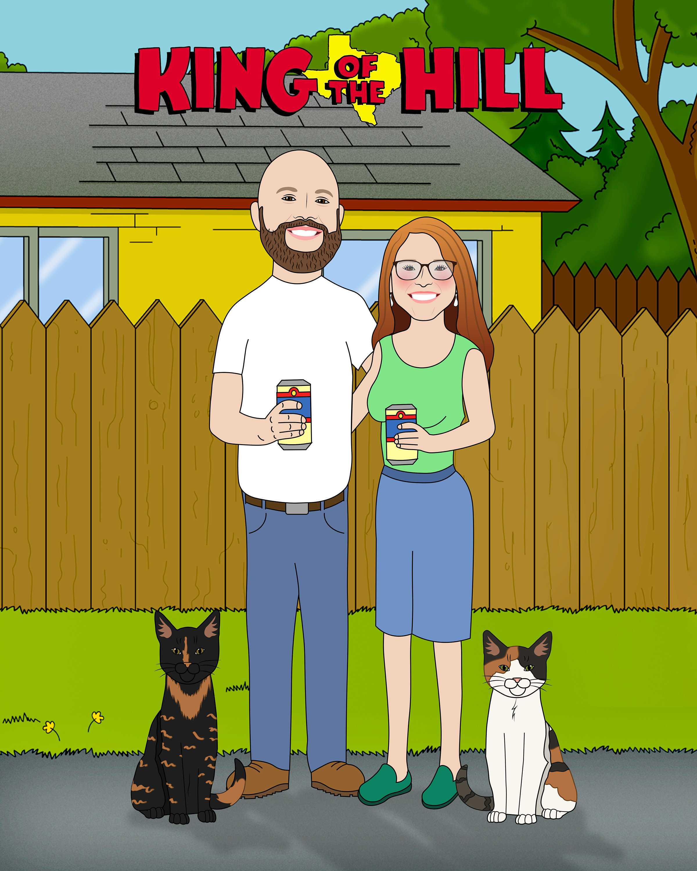 Custom King of the Hill Family Portrait King of the Hill 