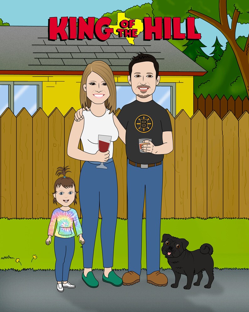 Custom King of the Hill Family Portrait, King of the Hill Cartoon ...