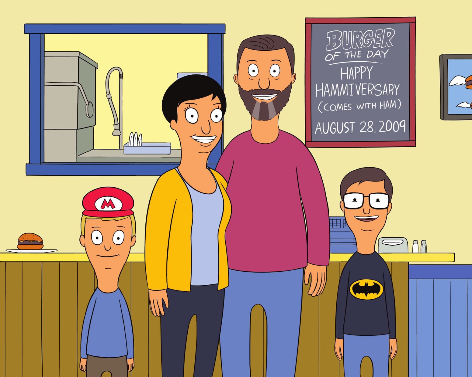 Bob's Burgers custom portrait, Anniversary Gift, cartoon portrait, Gif...