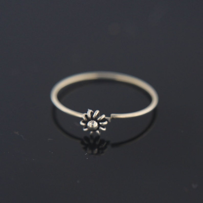 Silver Flower Nose Ring Sterling Silver Open Nose Hoop Etsy