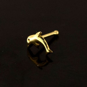Thin Nose Ring 22 Gauge Nose Ring Nose Bone Style Dainty Nose Stud 9ct Gold Nose Stud Butterfly Nose Stud