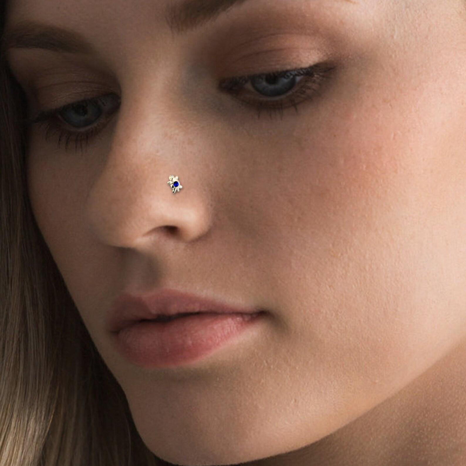 Turtle Nose Stud Sterling Silver Nose Ring Nose Bone Nose Etsy