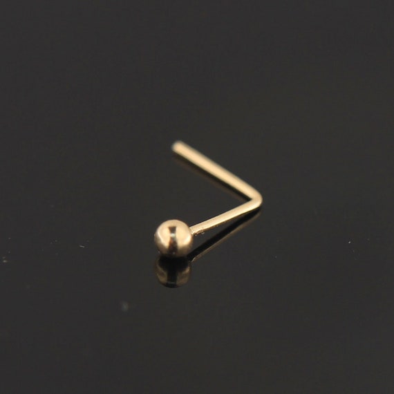 L shaped nose stud gold outlet